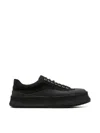 Jil Sander Leather Low-top Sneakers In Black