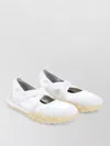 Jil Sander Low Profile Sneakers Round Toe Pull Tab In White