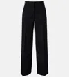Jil Sander Low-rise Wool Straight Pants In Black