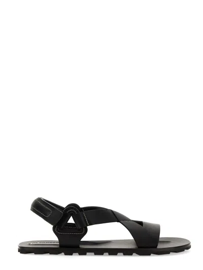 Jil Sander Low Sandal. In Black