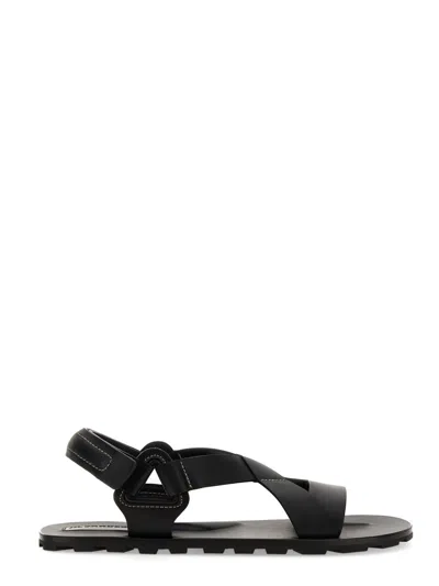 Jil Sander Low Sandal. In Black