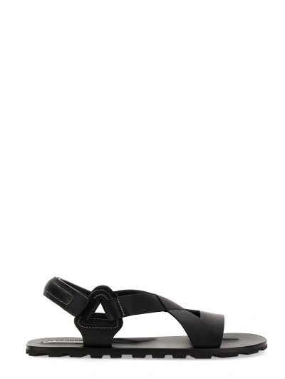 Jil Sander Low Sandal. In Black