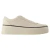 Jil Sander Everyday Leather Sneakers For Women In White
