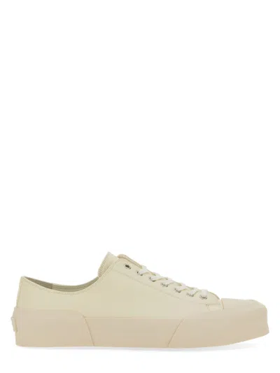 Jil Sander Low-top Leather Sneakers In Nude