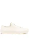 Jil Sander Low Laced Sneakers With Vulcanized Rubber Sole Shoes In White
