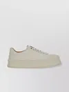 Jil Sander Low-top Platform Sneakers Textured Sole In White