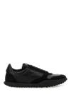 Jil Sander Suede Panel Round Toe Rubber Sole Sneakers