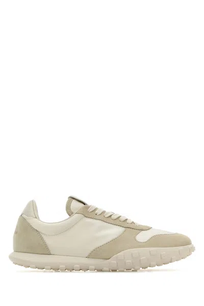 JIL SANDER JIL SANDER TWO-TONE FABRIC AND SUEDE SNEAKERS