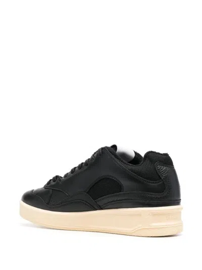 Jil Sander Low Top Sneakers In Black