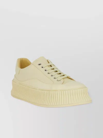 JIL SANDER LOW-TOP SNEAKERS IN COTTON CANVAS