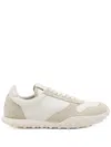 Jil Sander Women White Leather And Suede Moon Sneakers In Grey