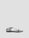 Jil Sander Pointed-toe Ankle-strap Sandals In Black