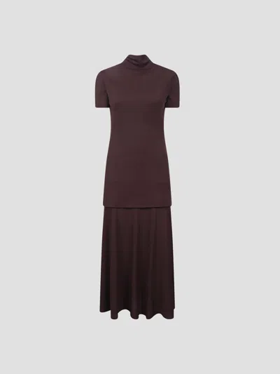 Jil Sander Luxe Mini Dress For Spring Season In Plum