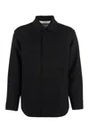 Jil Sander Wool Coat With Long Sleeves And Curved Hem In Black