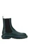 Jil Sander Luxury Leather Chelsea Ankle Boots For Women In Green