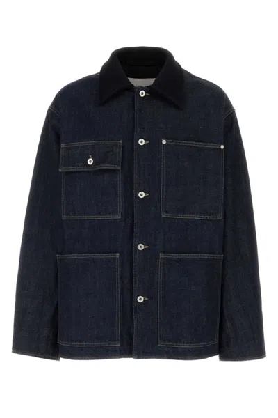 Jil Sander Denim Jacket With Chest Pockets And Collared Neck In Blue