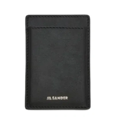 Jil Sander Magnetic Card Holder In Blue