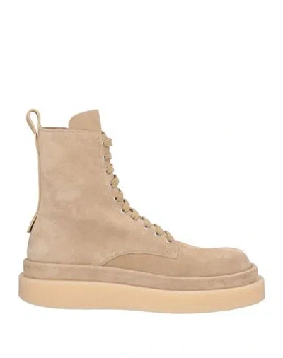 Jil Sander Man Ankle Boots Beige Size 9 Leather In Neutral