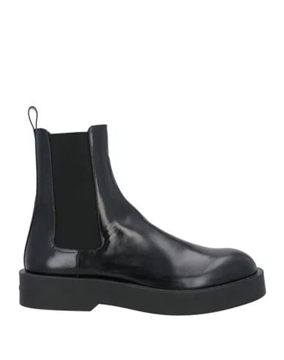 Jil Sander Man Ankle Boots Black Size 7 Leather