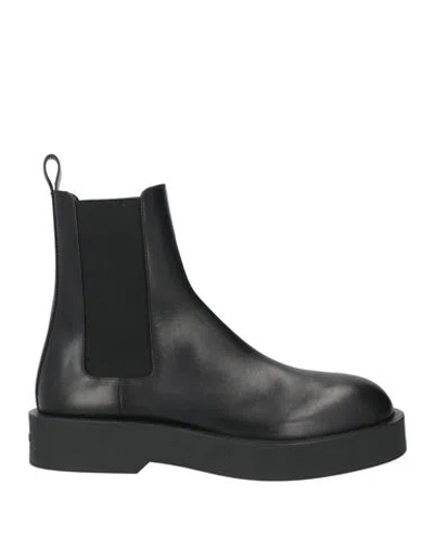 Jil Sander Man Ankle Boots Black Size 8 Leather