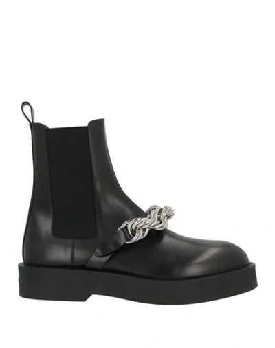 Jil Sander Man Ankle Boots Black Size 8 Leather