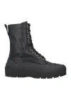 Jil Sander Man Ankle Boots Black Size 12 Calfskin In Black