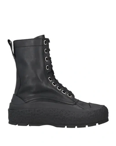 Jil Sander Man Ankle Boots Black Size 12 Calfskin