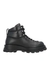 Jil Sander Man Ankle Boots Black Size 8 Leather In Black