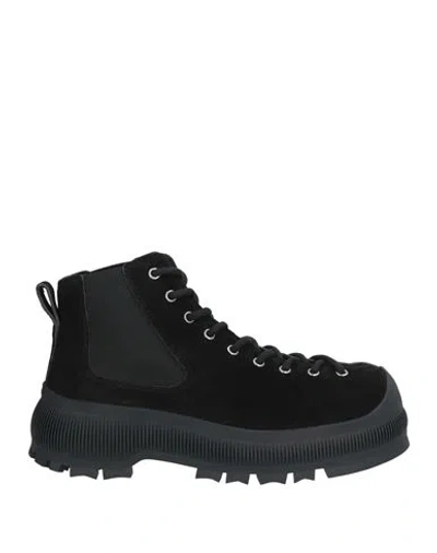 Jil Sander Man Ankle Boots Black Size 9 Leather