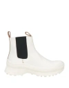 Jil Sander Man Ankle Boots Cream Size 9 Leather In White