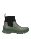 Jil Sander Man Ankle Boots Green Size 9 Rubber