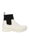 Jil Sander Man Ankle Boots White Size 7 Soft Leather