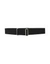 Jil Sander Man Belt Black Size Onesize Textile Fibers, Calfskin In Black