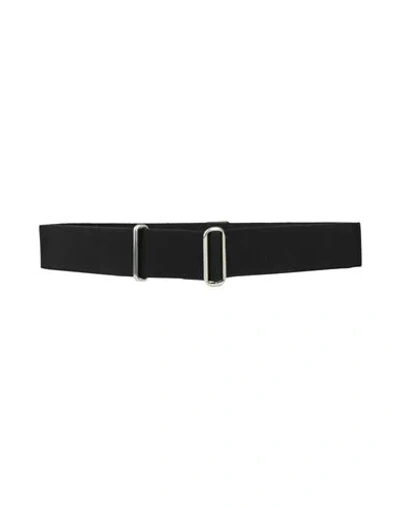Jil Sander Man Belt Black Size Onesize Textile Fibers, Calfskin