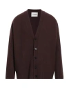 Jil Sander Man Cardigan Cocoa Size 38 Wool In Brown