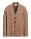 Jil Sander Man Cardigan Sand Size 40 Wool In Brown