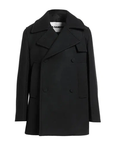 Jil Sander Man Coat Black Size 38 Wool