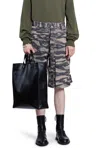 Jil Sander Camouflage Cargo Shorts In Green