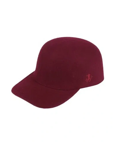 Jil Sander + Man Hat Garnet Size M Wool In Burgundy
