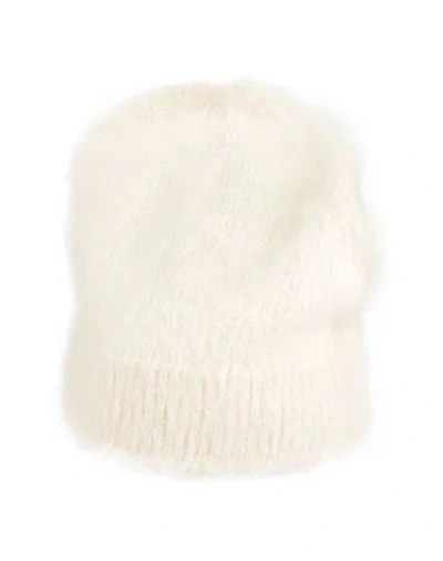 Jil Sander + Man Hat Off White Size Onesize Mohair Wool, Polyamide