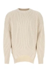 Jil Sander Men Ivory Cotton And Wool Sweater In White