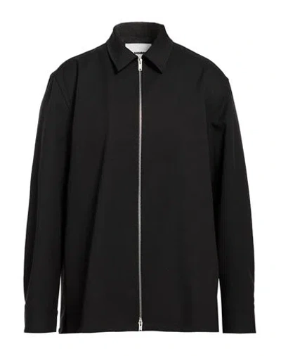 Jil Sander Man Jacket Black Size 15 ¾ Polyester, Viscose