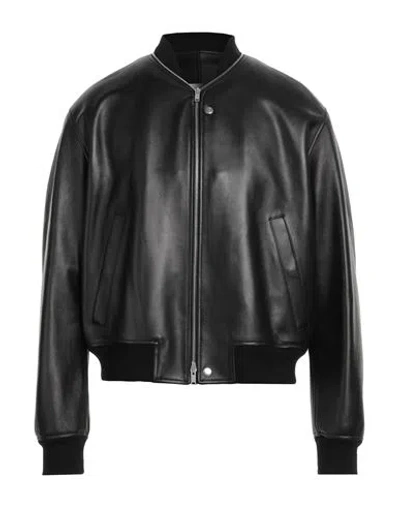 Jil Sander Man Jacket Black Size 40 Ovine Leather