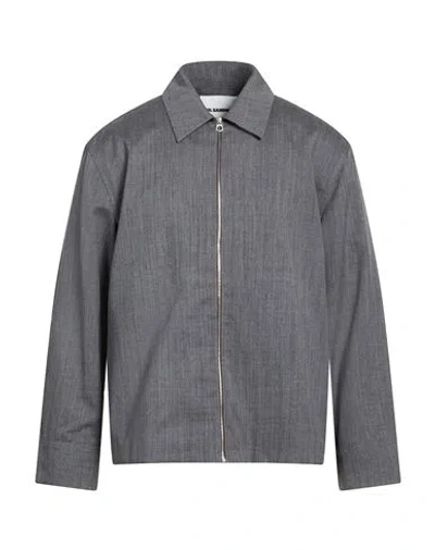 Jil Sander Man Jacket Grey Size 38 Wool In Gray