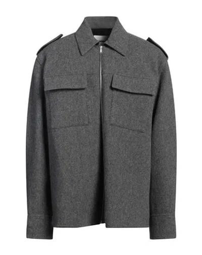 Jil Sander Man Jacket Grey Size 40 Wool, Polyamide In Gray