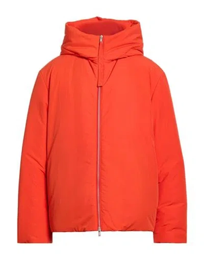 Jil Sander + Man Jacket Orange Size L Polyester In Pattern