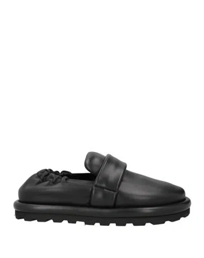 Jil Sander Man Loafers Black Size 9 Leather