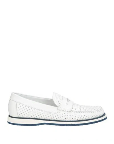 Jil Sander Man Loafers White Size 9 Leather