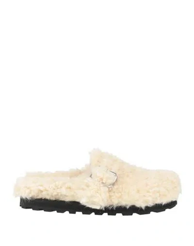 Jil Sander Man Mules & Clogs Ivory Size 9 Shearling