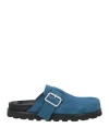 Jil Sander + Man Mules & Clogs Pastel Blue Size 9 Leather In Blue